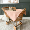 maxi-lange bébé uni rose corail en coton bio oekotex 100x100 cm