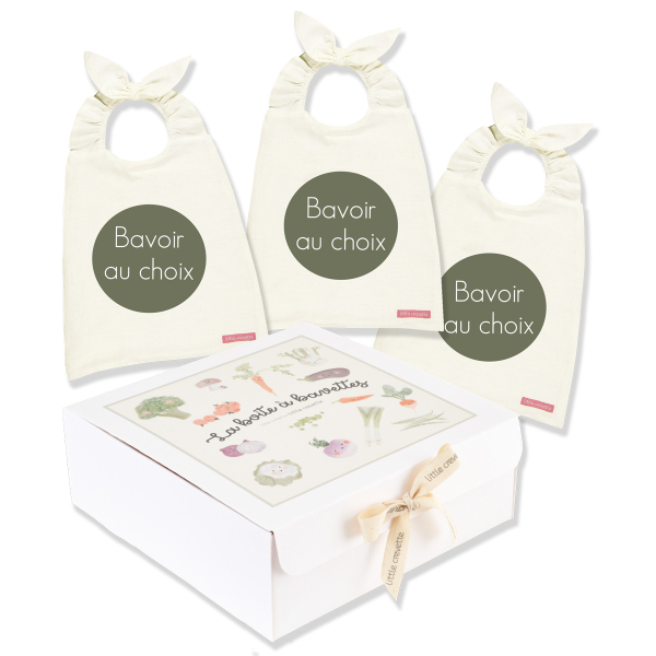 Coffret cadeau bébé à composer soi-même 3 bavoirs