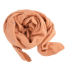 maxi lange 120x120 cm en coton bio terracotta imprimé cerises bleu marine