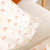 parure de lit enfant arc en ciel caramel avec taie et housse de couette 140x200 cm en coton bio