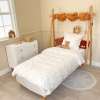 parure de lit enfant arc en ciel caramel avec taie et housse de couette 140x200 cm en coton bio