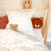 parure de lit enfant arc en ciel caramel avec taie et housse de couette 140x200 cm en coton bio
