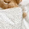 parure de lit enfant feuilles de buis vertes avec taie et housse de couette 140x200 cm en coton bio