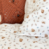 parure de lit enfant écureuil noisette avec taie et housse de couette 140x200 cm en coton bio