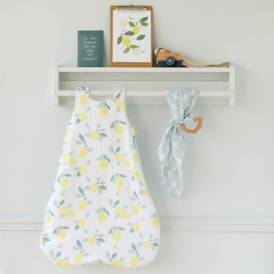 gigoteuse été en double-gaze pur coton bio imprimé citrons