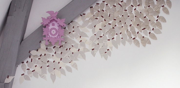 idée de décoration feuilles pour chambre d'enfant