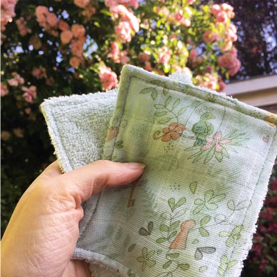 lingettes lavables réutilisables