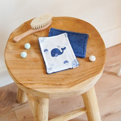 lingettes lavables baleine