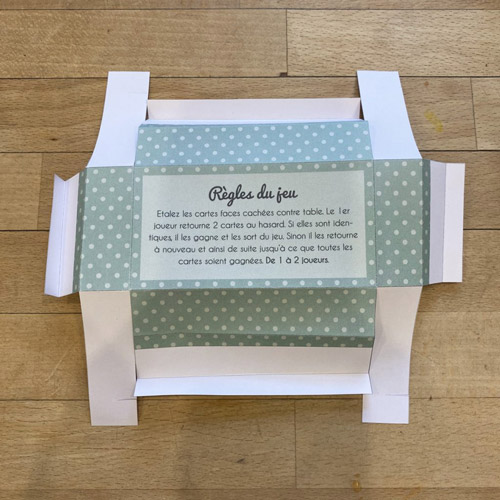 diy boite jeu memory