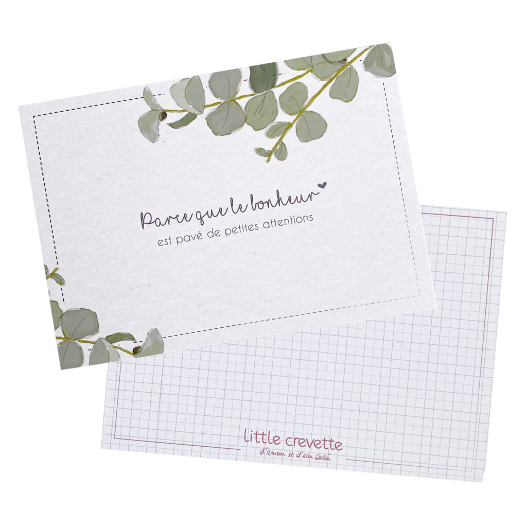 carte pour message cadeau little crevette