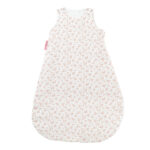 gigoteuse bebe fille gaze de coton fleurs roses et caramel coton bio THGE-vp