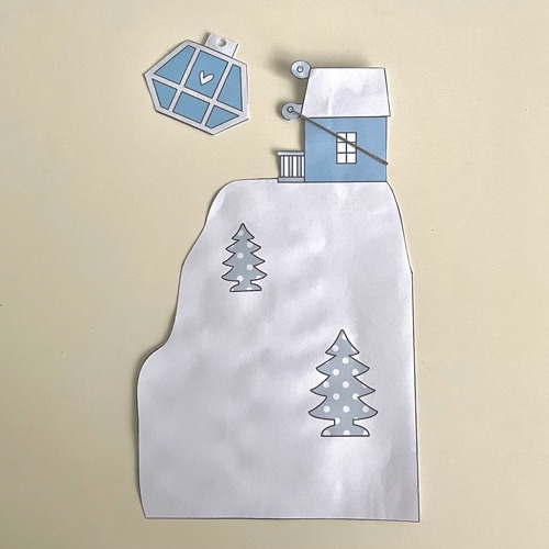 village de noel à découper