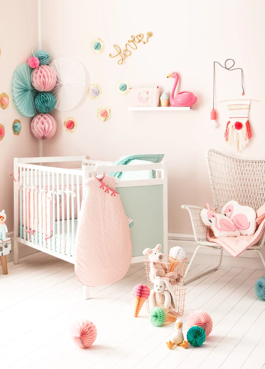 Theme De Chambre Bebe Fille Flamant Rose