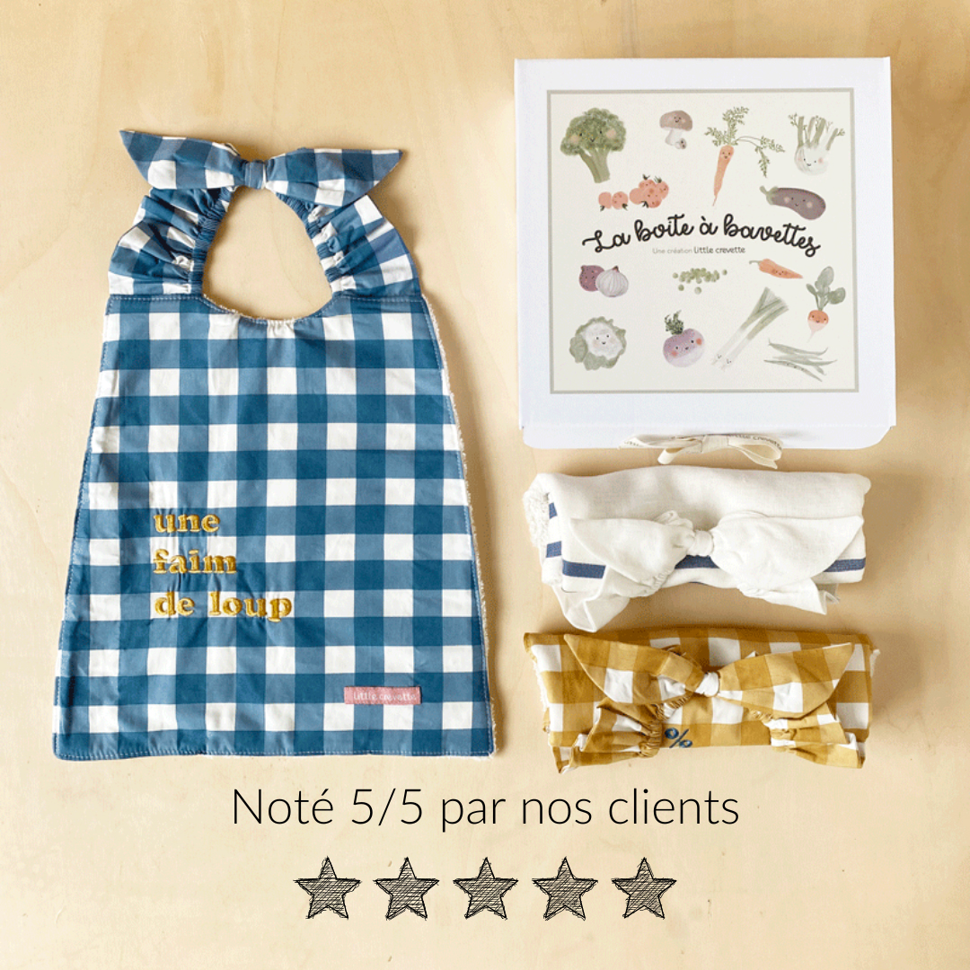 coffret 3 bavoirs élatsiqués